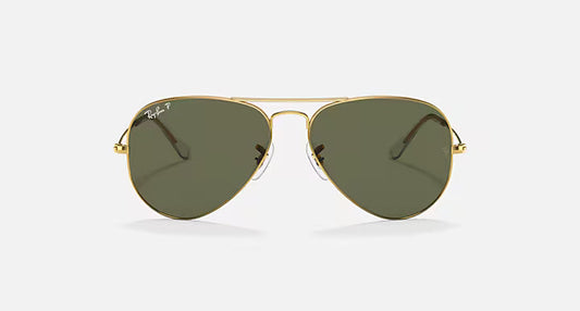 Ray-Ban Aviator Classic - Χρυσά Γυαλιά Ηλίου με Σκούρους Πράσινους Φακούς