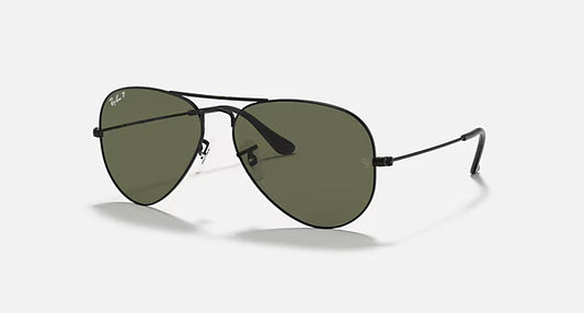 Ray-Ban Aviator Classic - Μαύρα Γυαλιά Ηλίου με Σκούρους Πράσινους Φακούς