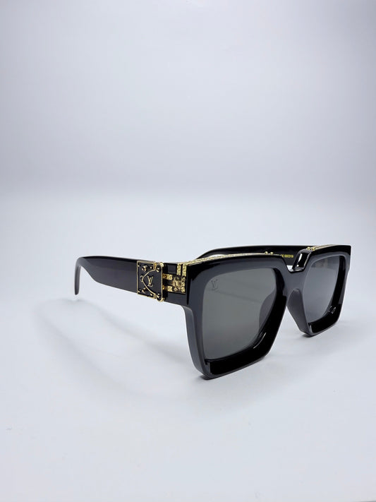 🕶️ Louis Vuitton Γυαλιά Ηλίου Μαύρα με Χρυσές Λεπτομέρειες