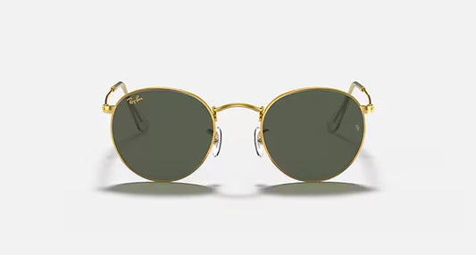 Ray-Ban Round Metal Legend Gold - Χρυσά Στρογγυλά Γυαλιά Ηλίου με Πράσινους Φακούς
