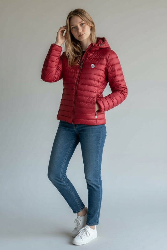 Μπουφάν Moncler Μπορντό Γυναικείο