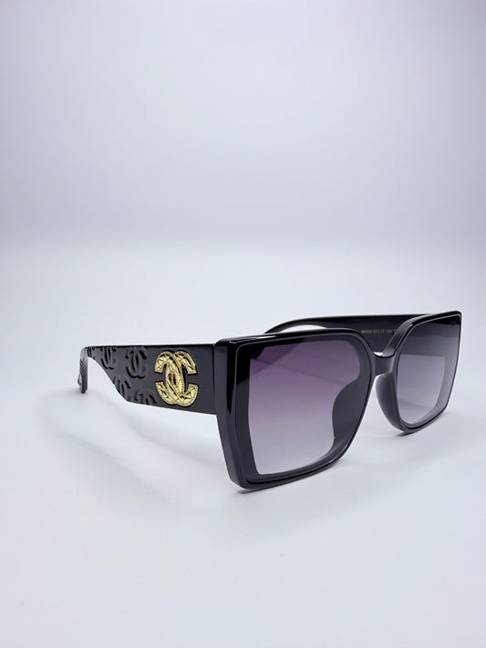 Γυαλιά Ηλίου Chanel Μαύρα με Χρυσό Λογότυπο